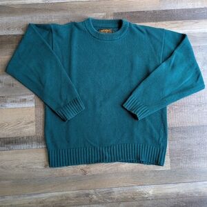 Vintage Eddie Bauer Teal Sweater, Men's Medium